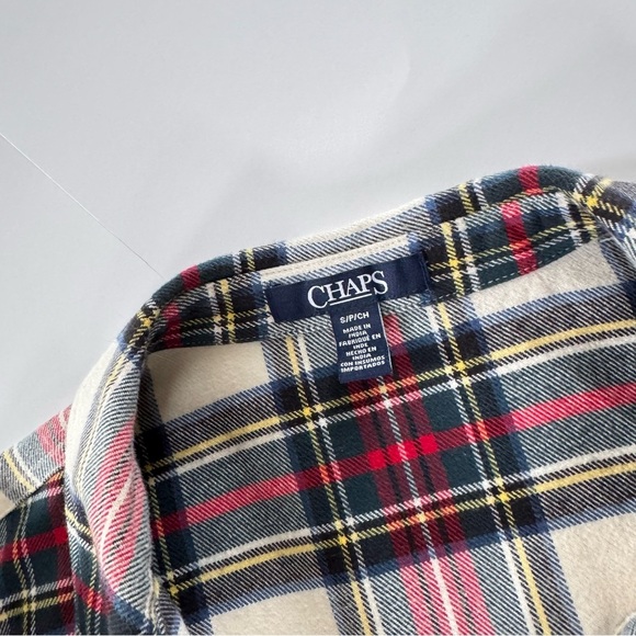 Vintage Chaps Zip Up Flannel Plaid Shirt Jacket Women’s Small - Picture 5 of 9